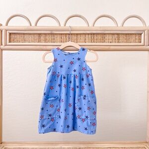 Red White & Blue Star Dress: 6-9m